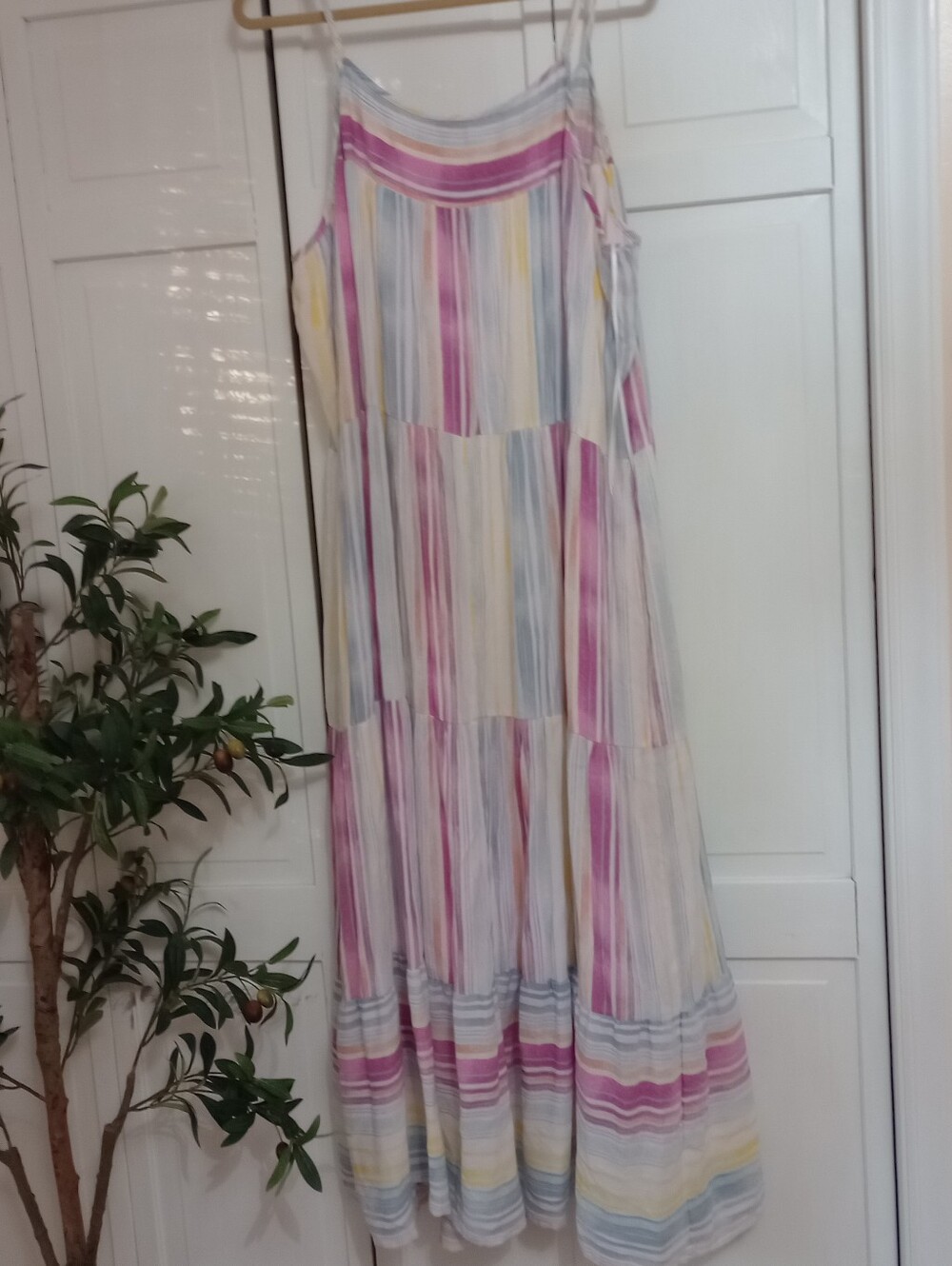 πΏπLC Lauren Conrad Striped Plus Size Maxi Dress with Lace Yoke Size 3X ππΏ - Picture 12 of 12